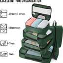 2 x Veken 8 Set Packing Cubes for Travel Essentials, Suitcase Organizer Bags in 4 Sizes, Carry-On Luggage Accessories with Large Laundry & Hanging Toiletry Bag, Must-Have for Airplane, Road Trip & Camping (09-Olive Green)