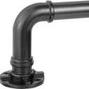 Curtain Rods for Windows 48 to 84, 1 Inch Industrial Wrap Around Curtain Rod, Indoor/Outdoor Room Divider Adjustable Drapery Pole, 48"-86", Grey