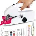 Handheld Sewing Machine - Portable Mini Sewing Machine with Accessories Kit for Beginners DIY (white)