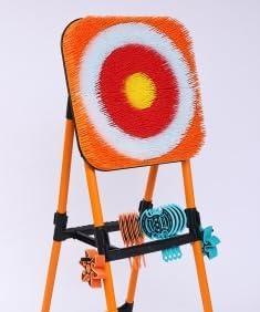 Axe Throwing Mane Target with 8 Axes 8 Darts Set, Outdoor Axe Throwing Game (orange)