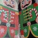 Gisafai 2 Pcs 6ft Large Metal Christmas Nutcracker Outdoor Decoration, Giant Nutcracker Yard Sign with Stakes, Christmas Yard Decor for Pathway Lawn Walkway Holiday Party