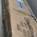 Novilla TV Stand for TV's up to 50 Inches, Modern Barn Door Entertainment Center TV Console, TV Table with Storage Bookcase Shelf for Living Room, 43 Inches, Brown