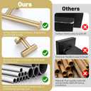 6 Pieces Brushed Gold Towel Bar Bathroom Hardware Set, 23.6Inch Brushed Gold Bathroom Accessories Towel Holder Set, SUS304 Stainless Steel Towel Racks for Bathroom