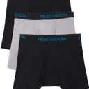 Fruit of the Loom Men's Breathable Boxer Briefs, Moisture Wicking Underwear, Assorted Color Multipacks (Cotton Mesh - Black/Grey)