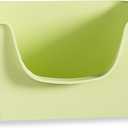 Small Cat Litter Box with High Sides,Cat Boxes for Indoor Cats,Cat Litter Pan for Kitty,Litter Box with Low Entry,Easy to Clean,Anti-Splashing (Green)