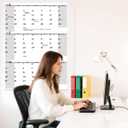46" x 63" Dry Erase Wall Calendar - Undated 3-Month Agenda Planner Calendar, Erasable and Reusable Whiteboard with Large Daily Boxes, Notes, Stickers, Vertical Layout for Office, Classroom, or Home