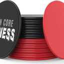 Core Sliders for Working Out 20 Disc (10 Set) Pack, Dual Sided Exercise Gliding Discs for Use on All Surfaces, Ultimate Core Trainer, Perfect for Group Training Classes, Gym & Home Total Body Workout (5 Red sets & 5 Black sets)