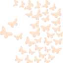 Chuangdi Feather Butterfly Decorations 36 Pcs Champagne 3Size Monarch Wall & Party Decor for Wedding, DIY Crafts Lightweight Artificial Feather Butterflies for Home Indoor Outdoor