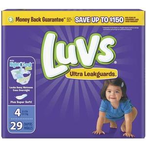 Luvs Ultra Leakguards Diapers with Night Lock, Size 4 (Pack of 4)