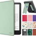 CoBak Stand Case for Kindle Paperwhite 12th Gen (7", 2024, SA568B SA569P) and Kindle Colorsoft Signature Edition Not for 6.8" and 6" Models, Hand Strap, Auto Sleep Wake, Hard Shell, Snut Fit, Sage