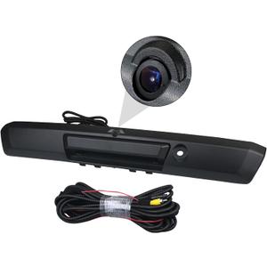 TQPONLY Tailgate Handle with Rear View Backup Camera,Compatible with 2017-2020 Ford F250 F350 F450 F550 Super Duty Pickup Rear Door Latch Handle (Textured Black)