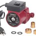 TOPWAY 3/4" NPT 110V Hot Water 3-Speed Circulation Recirculating Pump Circulator Pump for Water Heater System