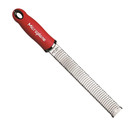 Microplane Classic Red Zester Grater, Stainless Steel - Citrus Zesting & Cheese Grating, Dishwasher Safe, Made in USA, Model Name: Microplane