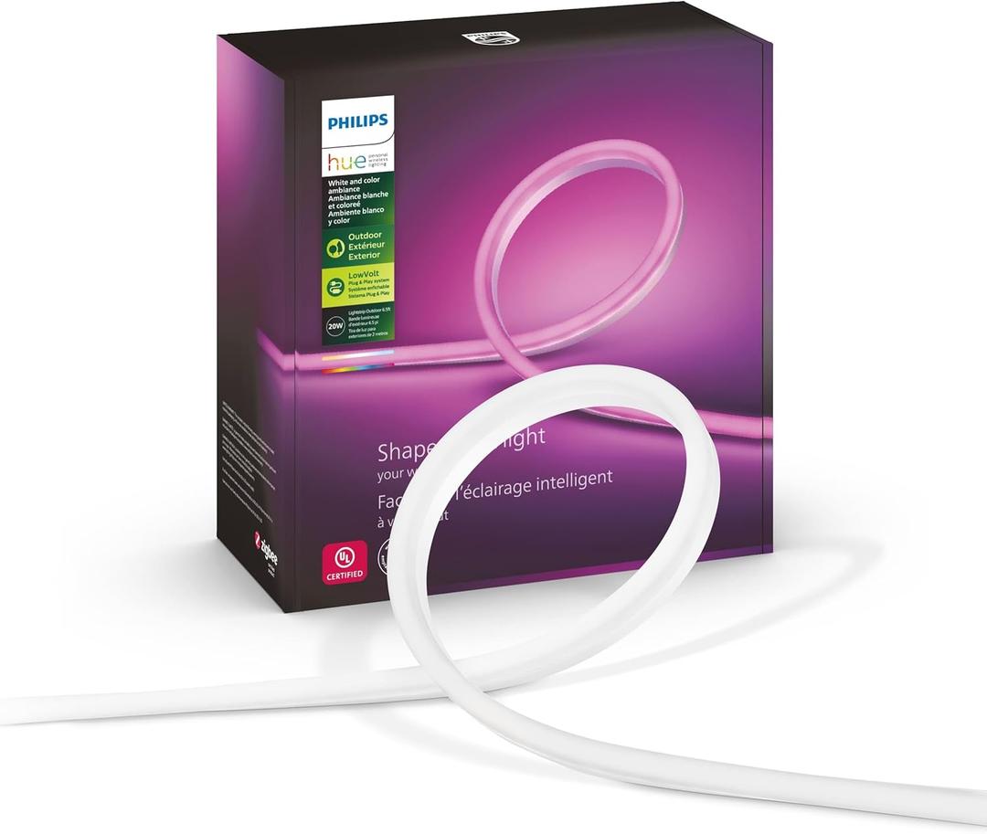 Philips Hue Outdoor 7-Foot Smart LED Light Strip - White & Color Ambiance - 1 Pack - Requires Hue Bridge - Weatherproof- Control with Hue App- Compatible with Alexa, Google Assistant and Apple HomeKit