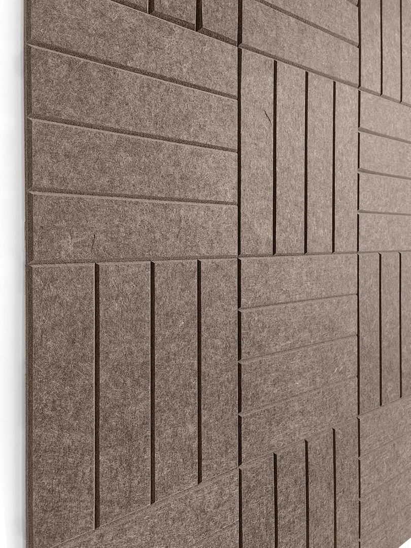 Felt Bulletin Board Tiles | Modern Cork Board Alternative | Large Cork Boards for Walls | Aesthetic Felt Wall Panels for Office & Home Decor | Pinboard & Photo Board (12-Pack) | Desert Palm