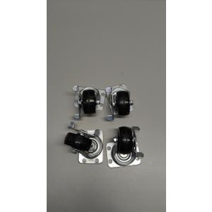 4 each: Shepherd Medium Duty Rubber Wheel Industrial Caster (9509)