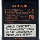 NNTN7335B NNTN7335 NNTN7335A 3200mAh Li-ion Battery USB Type C for XTS1500 XTS2500 XTS2250 PR1500 MT1500 Portable Radio NNTN7554 NTN9858C NTN9858 NTN9857C with Belt Clip