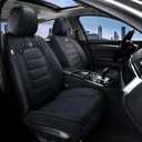 FLORICH Car Seat Covers, Leather Seat Covers, Front Seat Covers 2PCS,Waterproof Car Seat Protector, Auto Driver Seat Covers Accessories Fit for Most SUV Trucks(Black, Front Pair)