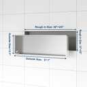 Qeke Stainless Steel Shower Niche 36" X 12", No Tile Needed Wall Niche, Recessed Shower Shelf for Bathroom Storage, Brushed Nickel