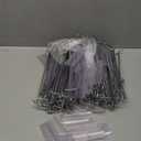 Thyle 50 Pcs Metal Scan Hook with Label Holder for 1/8" to 1/4" Pegboard, Peg Board Hooks with Price Tag, Pegboard Wall Accessories, Metal Hooks for Home Garage Retail Display Supplies (11 Inch)