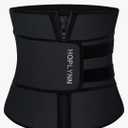 HOPLYNN Neoprene Sweat Waist Trainer Corset Trimmer Shaper Belt for Women Largem, Black 