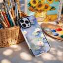 for iPhone 16 Pro Case, Impressionist Water Lily Scene, Military-Grade Drop Protection, Cute Soft Slim TPU Protective Cover with Camera Lens Protection for Women & Girls