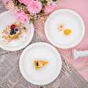 WELLIFE White Plastic Plates 9 Inch -150 Count for Party, Disposable Plastic Party Plates for Wedding Dinner Birthday Engagement