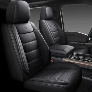 Full Coverage Faux Leather Car Seat Covers Full Set,Automotive Seat Covers for Cars,SUVs Pick-up Truck, Car Seat Cushion, Black Seat Covers,Front Seat Cover,Car Seat Protector