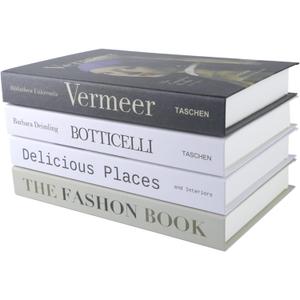 PTShadow 4 Pieces Folding Decorative Books for Home Decor, Black and White Bookshelf Decorations, Library Decorations, Coffee Table Decorations for Home Sweet Stacking Books