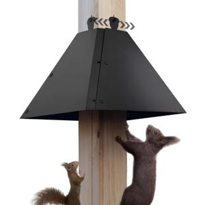 RELIY Metal Squirrel Baffle for 4x4 Post, 18 Inch Baffle for Bird Feeder, Outside Wooden Pole Mount Squirrel Guards for Bird Feeders to Deter Squirrels,Raccoons (2.5-4)