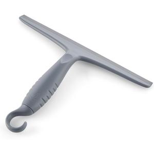 Full Circle Clean Ocean Squeegee - Shower, Glass, Window, Tile, Windshield - Streak-Free Finish with Rotating Hook for Easy Storage