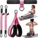 Pedal Resistance Band with Handles, 2026 Upgraded 2-Level Resistance Sit Up Exercise Equipment for Abs, Core, Arms, Legs & Glutes, Portable Home Exercise Bands with Storage Bag
