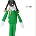 2 x Christmas Elf Plush Doll, Handmade Christmas Elf Plush Hip Hop Doll Decoration, Suitable for Family Holiday Decorations(1PCS)