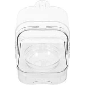 YARNOW Parrot Food Feeder with Lid and Food Tray, Hanging Cage Side Feeder with Seed Separator for Automatic Feeding, Suitable for Parakeets and Small Birds