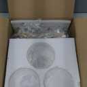 3WWWUEE 3-Light Semi Flush Mount Ceiling Light, Modern Close to Ceiling Light Fixtures with Clear Glass Shades, Gold Light Fixture for Kitchen, Dining Room, Hallway, Entryway, Foyer