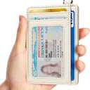 Slim Minimalist Front Pocket Wallet, RFID Blocking Credit Card Holder Wallet with Detachable D-Shackle for Men Women