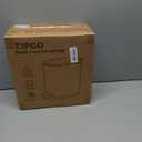 TIPGO Slim Bathroom Trash Can with Lid Soft Close, Step Pedal, 6 Liter / 1.6 Gallon Stainless Steel Trash Bin, Small Garbage Cans for Bedroom, Office, Kitchen (Matte Black)