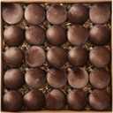 Sea Team 25-Pack Flocked Velvet Cloth Christmas Tree Ball Ornaments Set, Hanging Velour Baubles, Shatterproof Plastic Decorations for Xmas Tree, Wreath, Garland, 60mm/2.36 Inches, Coffee