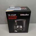 Mueller 12-Cup Drip Coffee Maker Machine with Anti-Drip System, Permanent Filter, Glass Carafe, and Auto Keep Warm Function