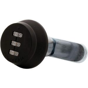 Combi-Cam Combinated Lock 7850R - Medium Black Cam Lock | Keyless 3-Dial Pick-Proof Security Lock | Metal Locks for lockers, Doors, Drawers, Cabinets, & More | Versatile, Durable, & Rust Resistant