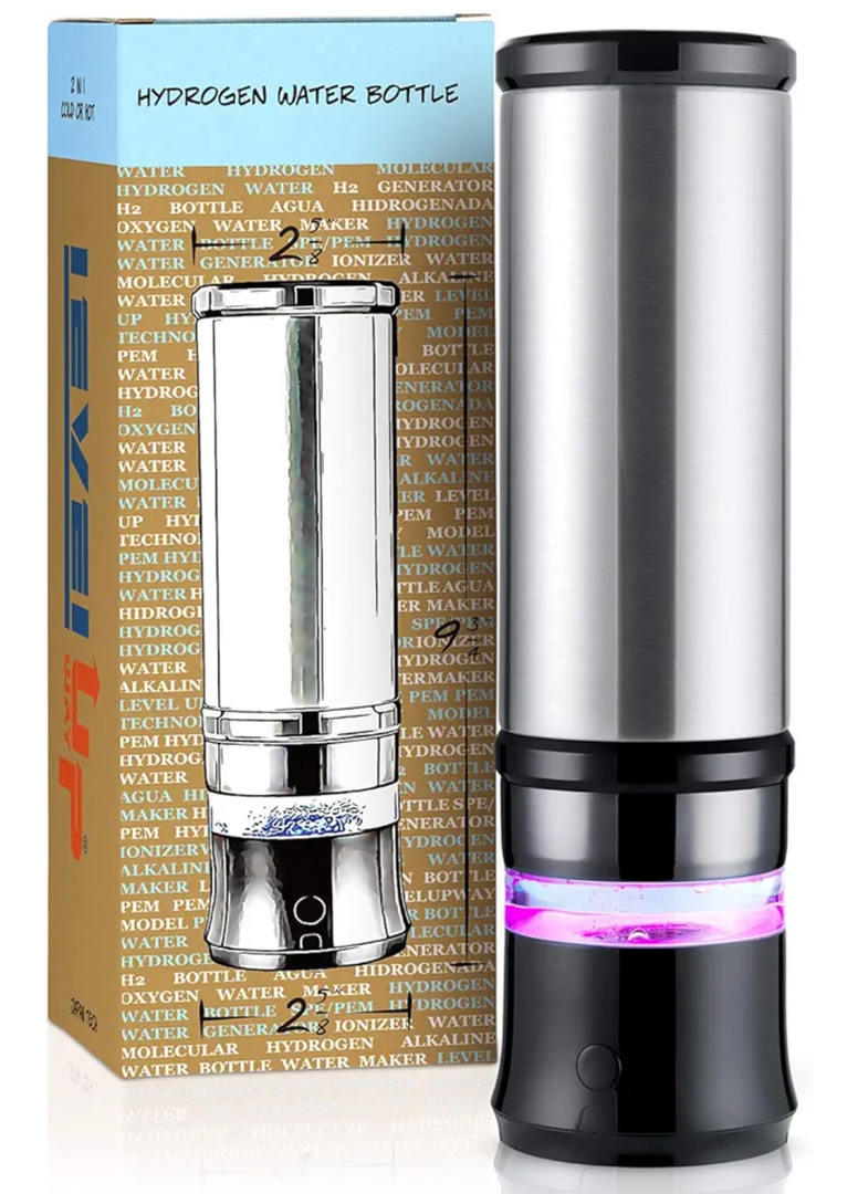 2 in 1 Hydrogen Water Bottle Generator - SPE PEM - Ozone Purification - Smart Water Bottle - 11 Ounce