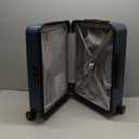 Carry On Luggage 22x14x9 Airline Approved,L2 100% PC Hard Shell Travel Suitcase with Smooth Spinner Wheels TSA Lock(EX-Core,Blue,20 Inch,40L)