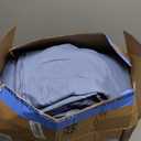 SunStyle Home Full/Queen Comforter Set 7 Pieces, Grayish Blue Seersucker Bed in a Bag Lightweight Bedding Set, All Season Comforters with Flat Sheet, Fitted Sheet, Pillowcase and Pillow Sham
