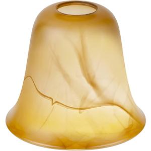 RORIANO Cracks Amber Glass Shade, Lighting Fixture Accessory Lampshade Glass Replacement with 1-5/8-inch Opening Fitter