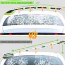 4 Sections Car Wash Brush with 15° Curved Aluminum Alloy Long Handle Telescopic Denser Chenille Microfiber Car Washing Mop for Exterior Interio Car RV SUV Truck Boat Solar Panel Household Clean 51.6”