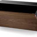TREELOG Mailboxes for Outside Wall Mount - Walnut & Galvanized Steel Rust-Proof Metal Post Box, Large Wall Mount Mail Box for Outside House Porch, 15.9" x 9.5" x 5.7" (Medium)