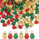 PRETYZOOM 150pcs Mini Christmas Ball Ornaments 0.3'' Multicolour Imitation Pearl Beads for Small Xmas Tree Decoration, Shatterproof Plastic Baubles for Craft, Christmas Party Supplies