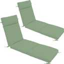 Chaise Lounge Cushion 80x26x3 Inch ?Set of 2 Outdoor Lounge Chair Cushions, Lounger Pad Replacement with Fade-Resistant, Removable & Machine-Washable Covers, Ideal for Patio Chaise Chairs, Sage Green