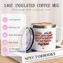 Gtmileo Stepmom Gifts, I'm Your Favorite Stepchild 14oz Insulated Coffee Mug, Christmas Birthday Mothers Day Gifts for Stepmom from Stepchild Daughter, White