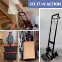 KEDSUM 460 LBS Stair Climbing Dolly, Folding Dolly Cart with Wheels for Stairs, Telescoping Handle & 100% Thickened Steel Stair Climbing Cart for Warehouses, Homes, and Offices, Height 49.2 inch